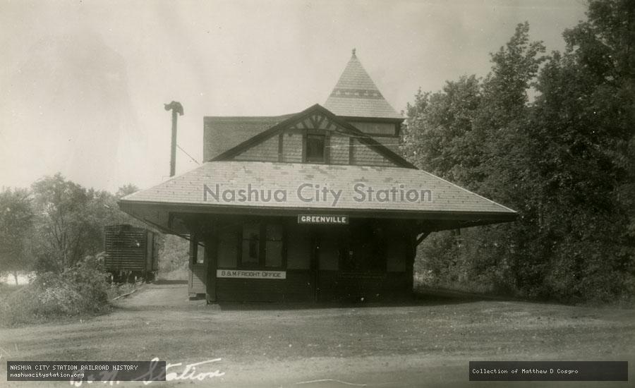 Postcard: Boston & Maine Station, Greenville, N.H.